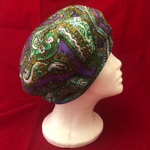 Vintage Retro Amy New York 50's Paisley Floral Cap Hat Union Made
